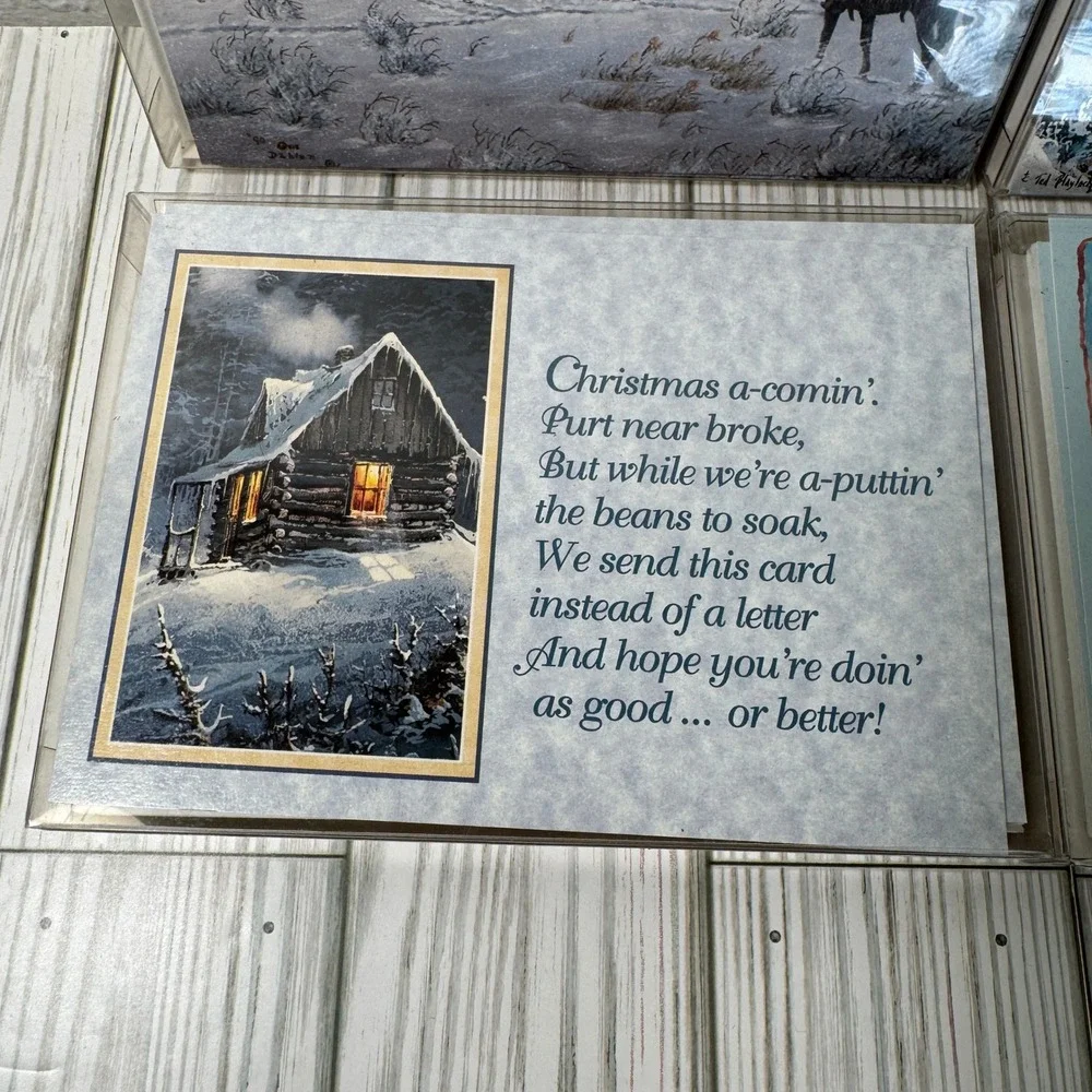 Leanin Tree Christmas Cards‎ Western Cowboys Horses 4 Packs 12 Cards In Each